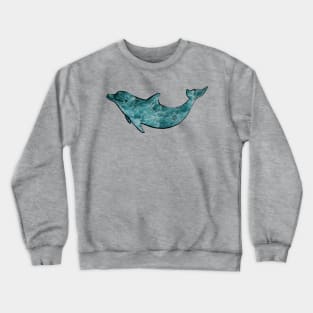 Dolphin ocean waves silhouette - Boho Crewneck Sweatshirt